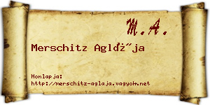 Merschitz Aglája névjegykártya